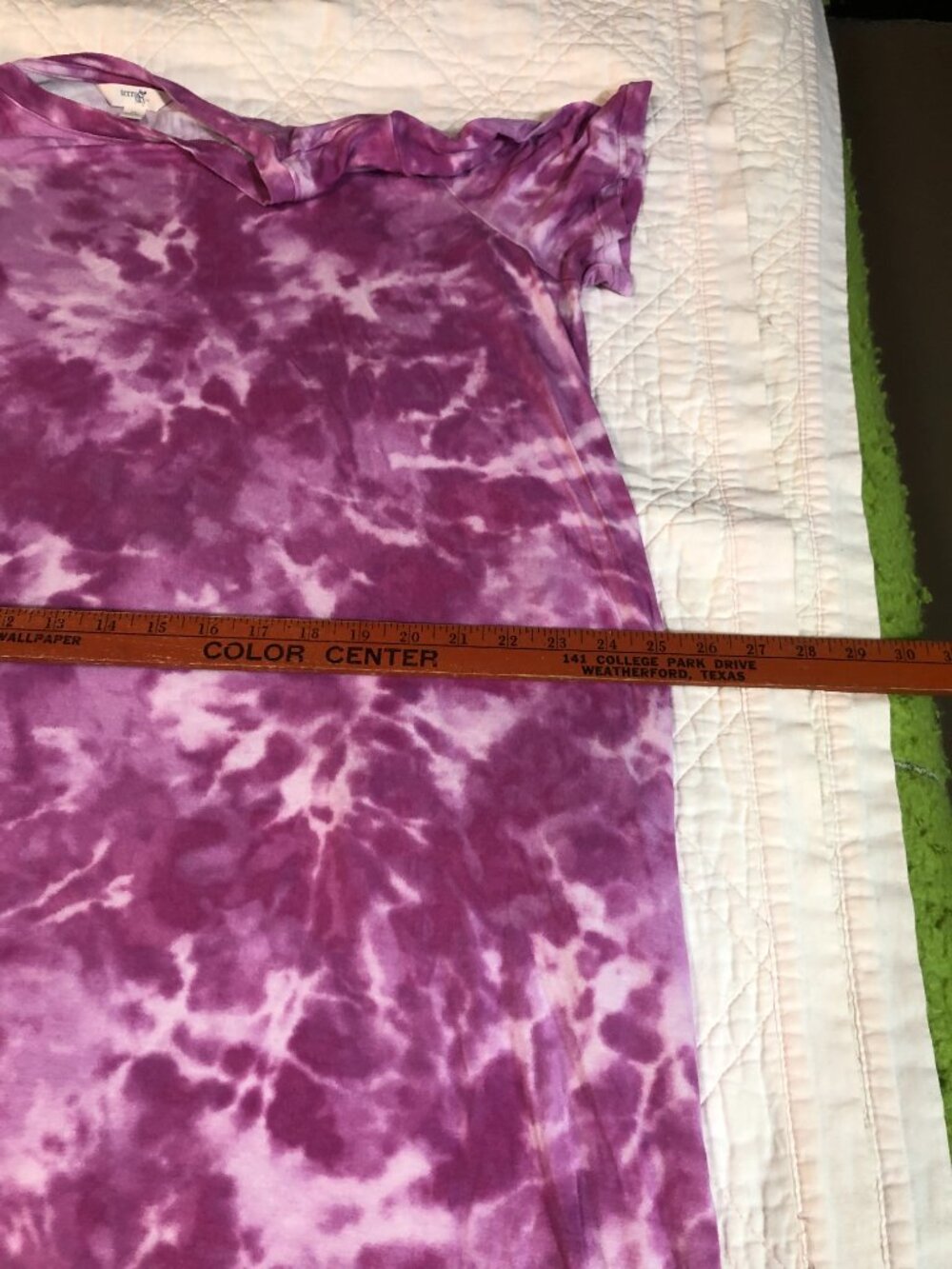 Terra & Sky Women’s Mumu Pink Tie Dyed Dress, Size 1X - Picture 7 of 12